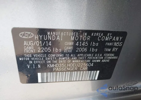 2014 Hyundai Elantra Gt z USA, uszkodzony, nr VIN KMHD35LH0EU225604